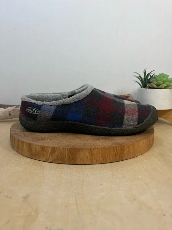 KEEN Howser Slide Plaid Wool Slip-On Clogs - Multi/Blue - Size 9 - Picture 3 of 14